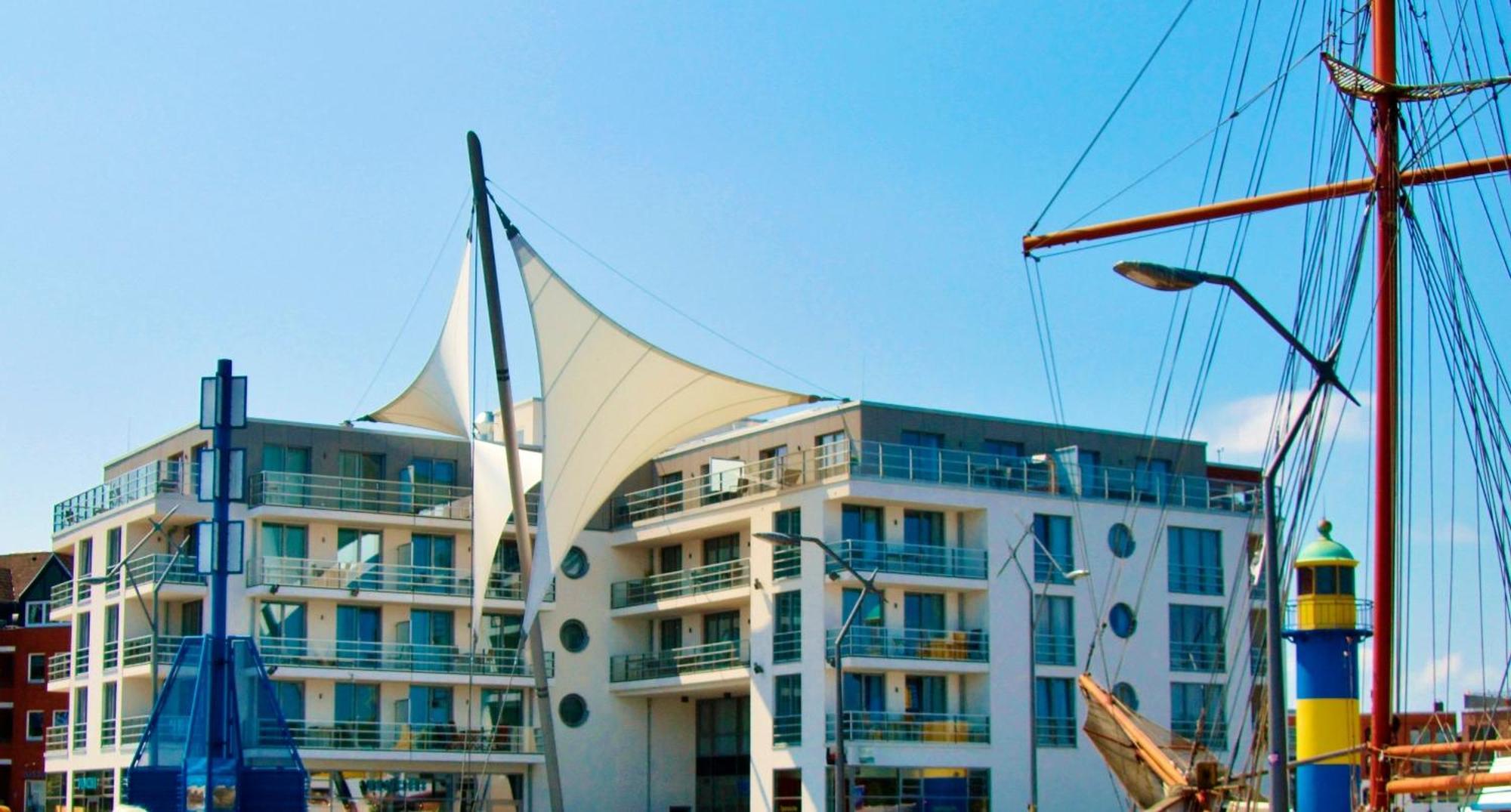 Apartment 12 - "Silbermoewe I" - Blickrichtung Yacht- Und Binnenhafenoffenes Meer 엑케른포르데 외부 사진